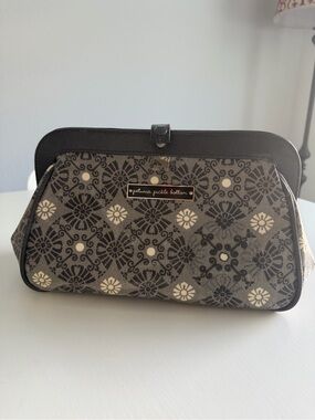 Petunia Pickle Bottom Mini Diaper Clutch - Gray/Black Glazed Canvas